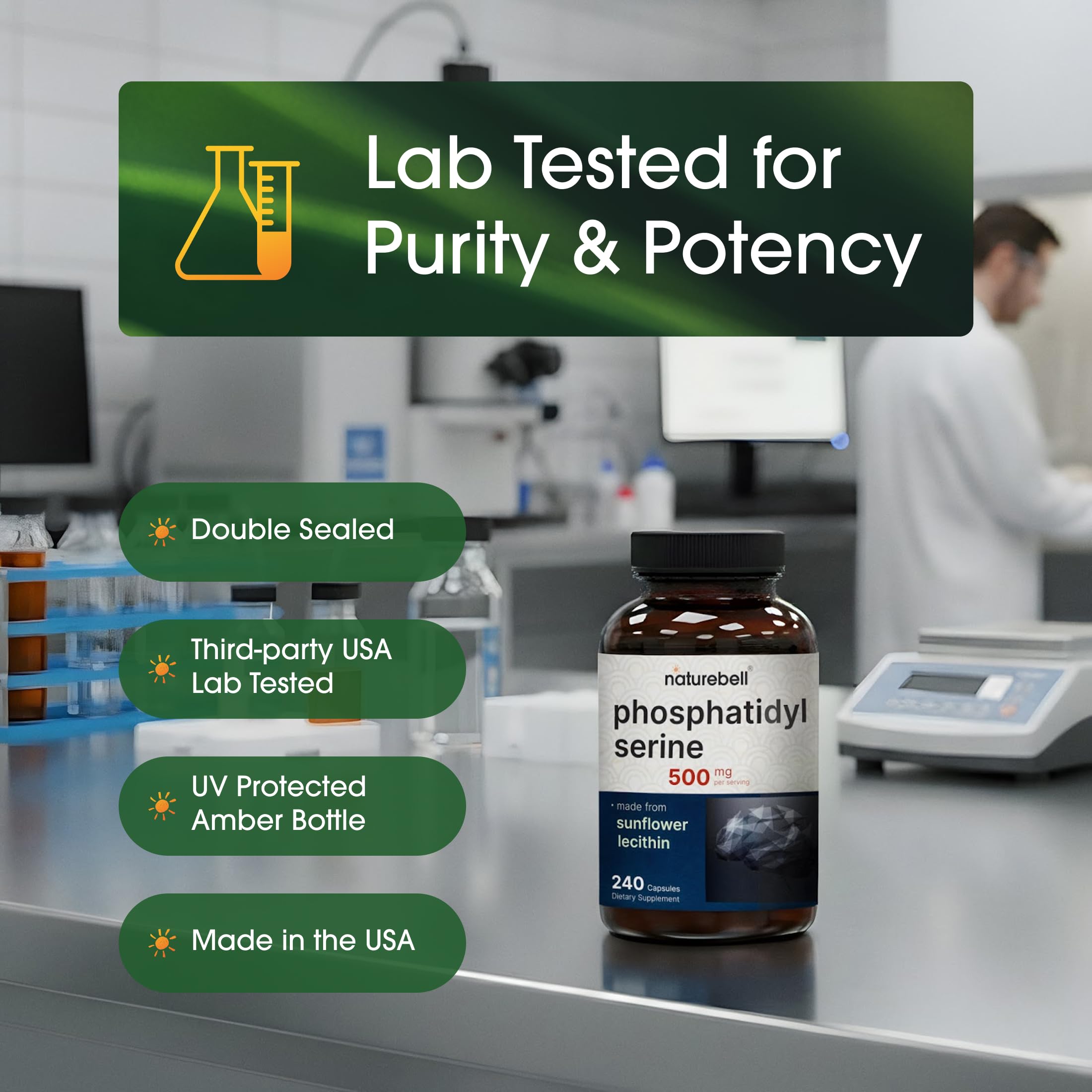 Amazon.com: NatureBell Phosphatidylserine 500mg - 240 Capsules